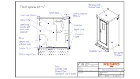 Flyttbar toalett 500L